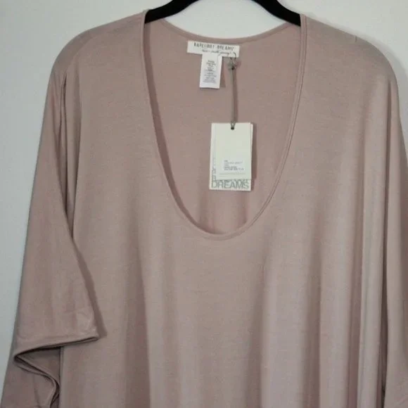NWT Barefoot Dreams LUXE Milk Jersey Caftan Faded Rose Women's OS Plus H12720 - Picture 3 of 12
